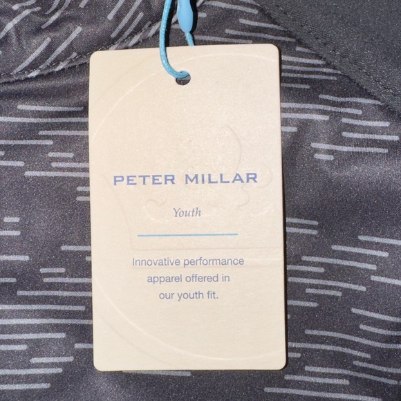 Peter Millar Youth Collection Merge Elite Hybrid Full Zip Gold Jacket in Black - Picture 11 of 12